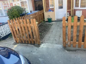 After fence install in West London front garden