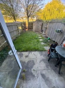 Before fence install in East London garden