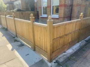 Wooden fence install in London