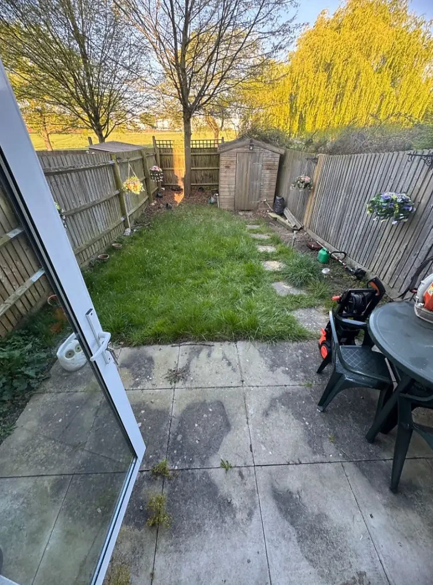Before fence install in East London garden