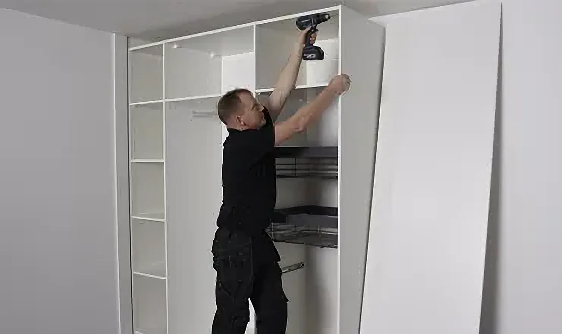 Wardrobe assemble in East London Apartment