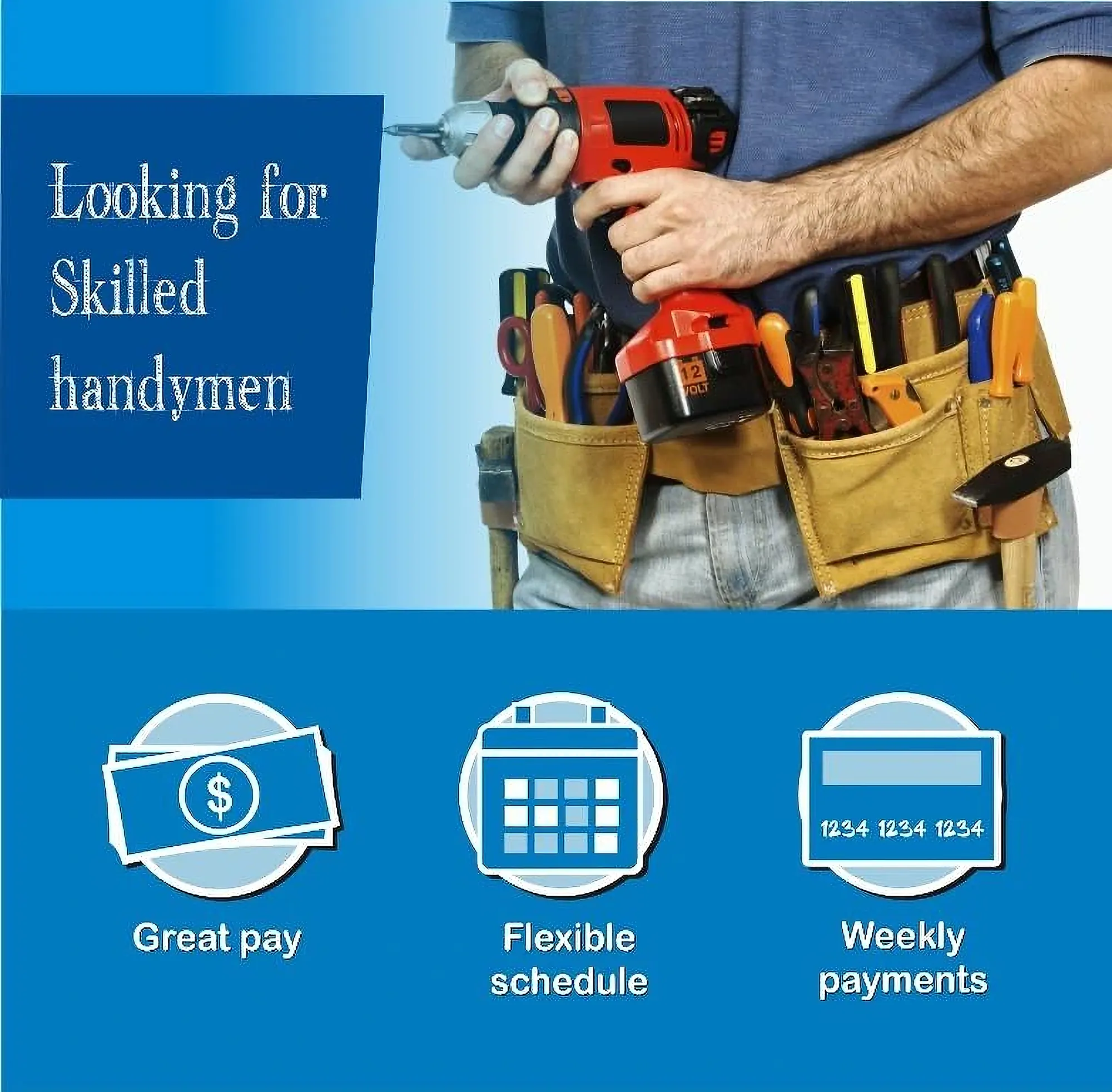 Handymen London recruitment poster
